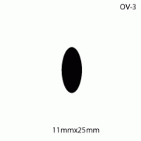 Oval 11mm x 25 mm